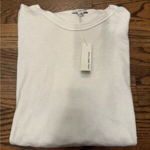 James Perse Vintage French Terry Sweatshirt – Women’s Size 5 (XXL) – White – NWT
